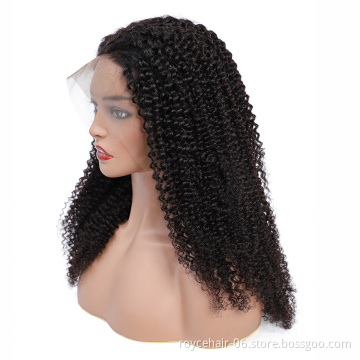 Store 12 Inch 150% Brazilian Human Hair Kinky Curl Celebrity Lace Front Wig For Black Man With Baby Hair And Band